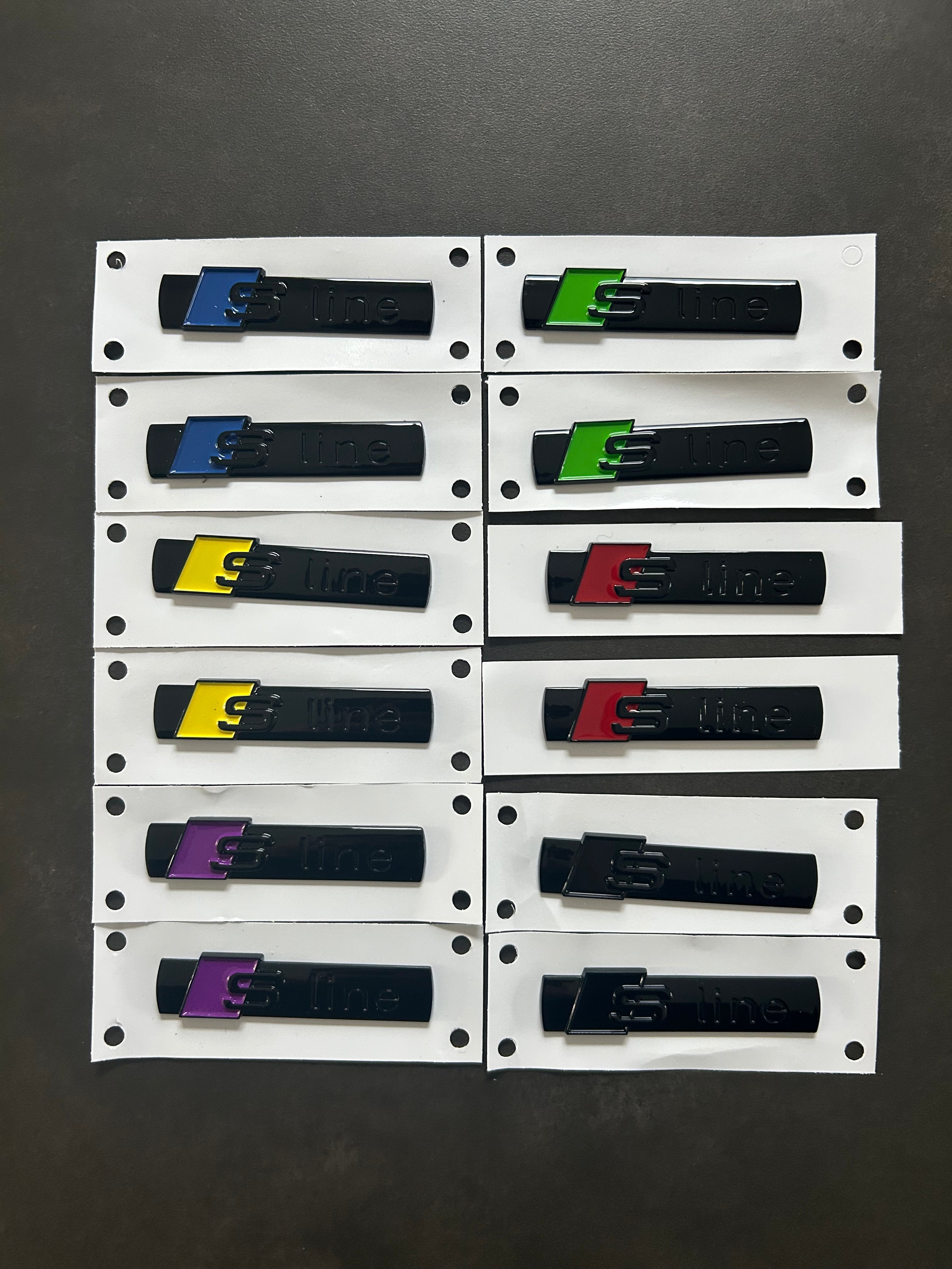 Audi S line Emblem seitlich - selbstklebend - verschiedene Farben