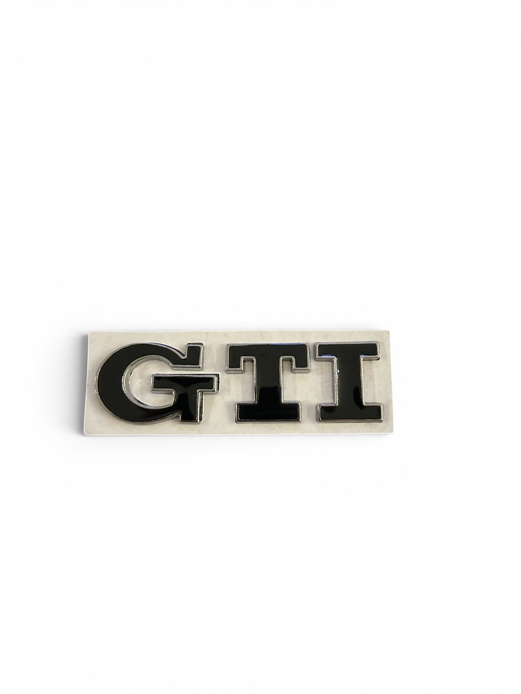 VW Golf GTI Emblem Set Schwarz/Silber – Heckklappe, Seiten & Kühlergrill – 3-teilig