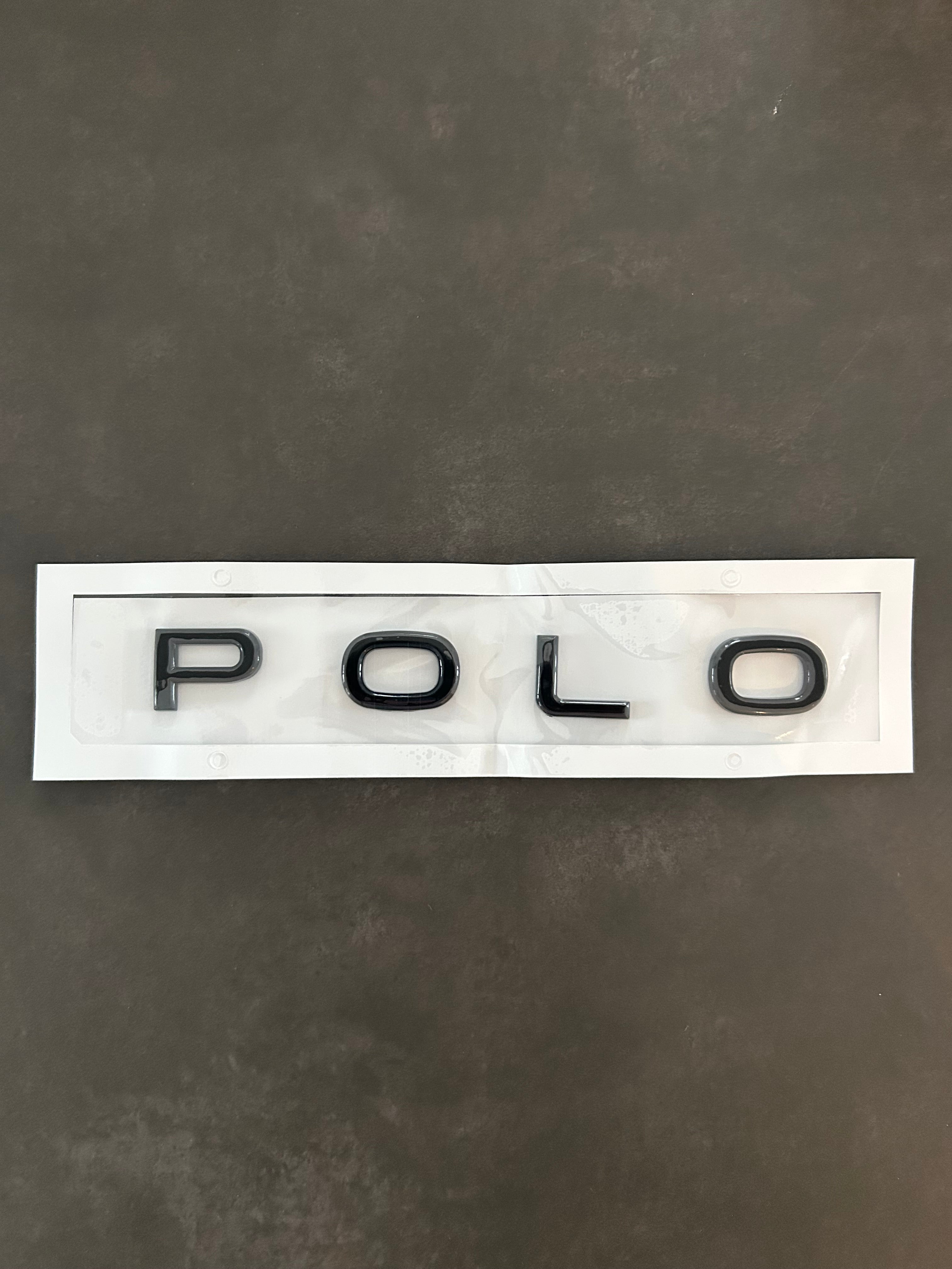 VW Polo Heckklappen Schriftzug – Schwarz Glanz – selbstklebend