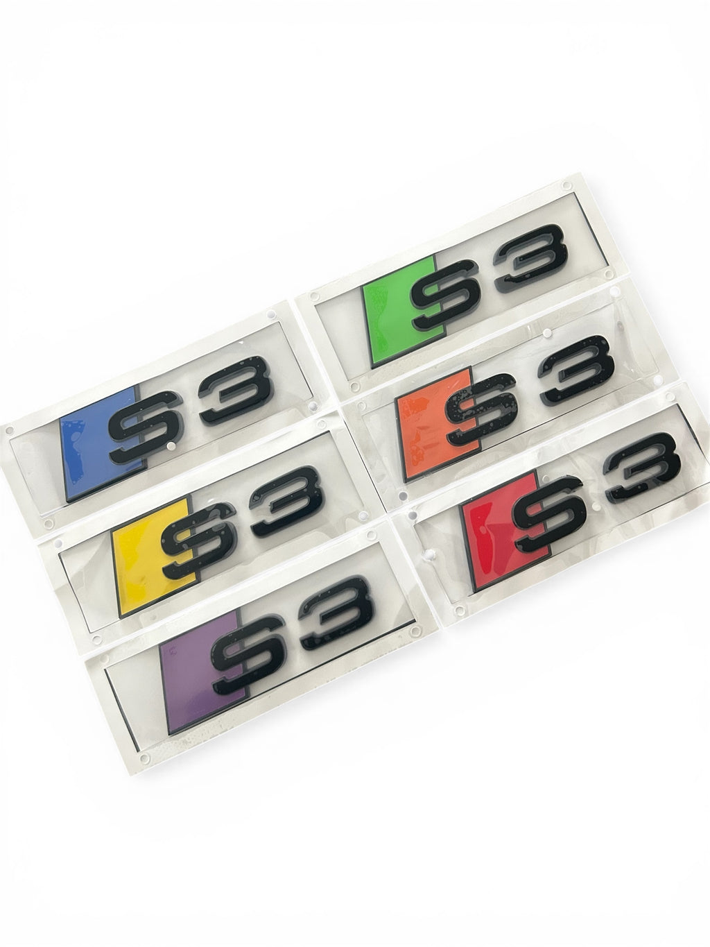Audi S3 Heckklappen Emblem – selbstklebend – verschiedene Farben