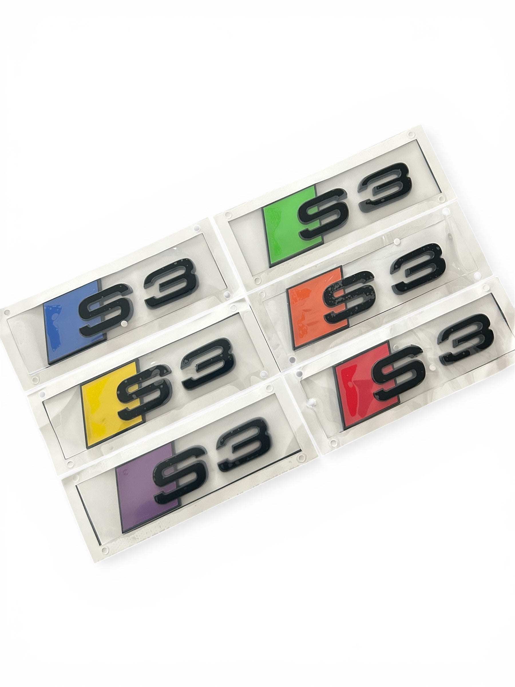 Audi S3 Heckklappen Emblem – selbstklebend – verschiedene Farben