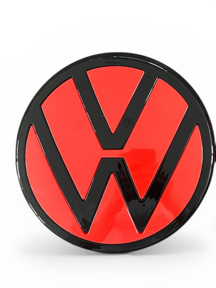 VW Golf 8 Emblem vorne und hinten - Rot/Schwarz mit ACC