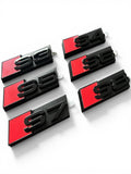 Audi S3-S8 Schriftzug Emblem Logo für Kühlergill Schwarz